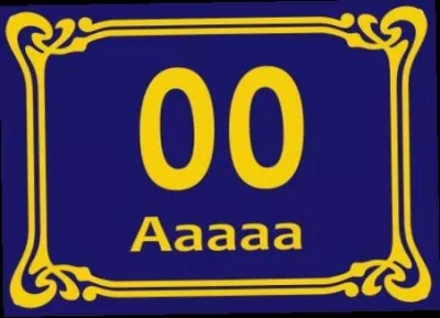 Smaltované domovní číslo SuperČÍSLO v obdélníku